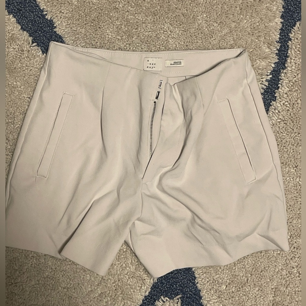 a new day Cream Flat Front Shorts Relaxed Fit